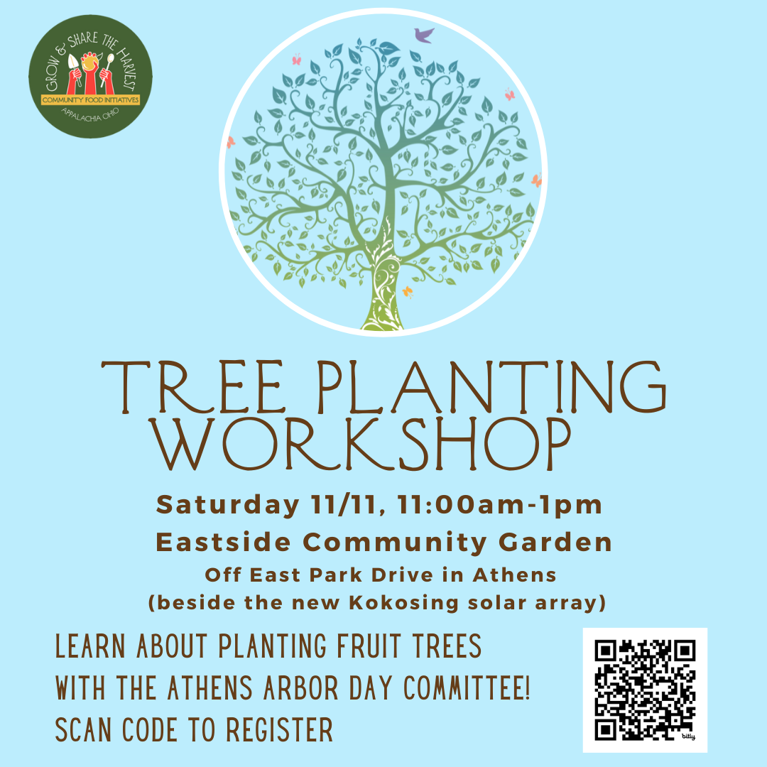 A poster for a tree planting workshop