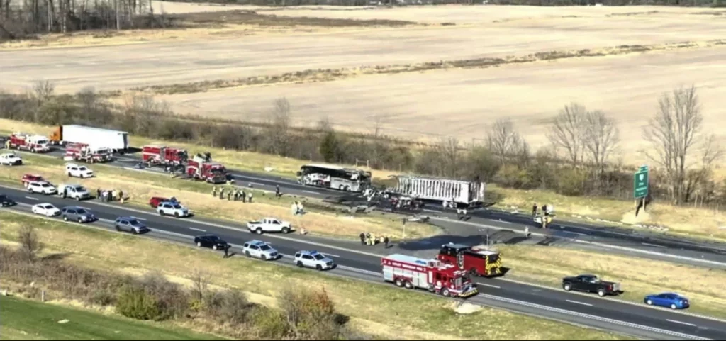 Emergency responders are on the scene of a fatal accident on Interstate 70 West in Licking County