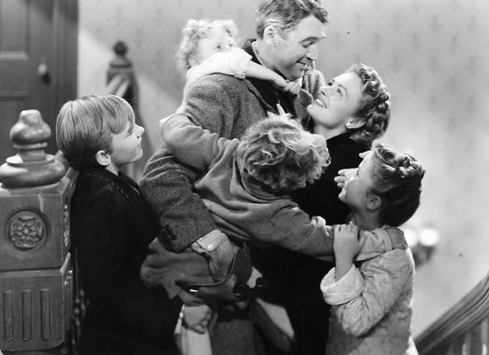 A film still from the movie "It's a Wonderful Life."
