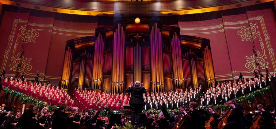 The Tabernacle Choir and Orchestra at Temple Square perform in "Season of Light: Christmas with The Tabernacle Choir" Credit© 2023 by Intellectual Reserve, Inc. All rights reserved.