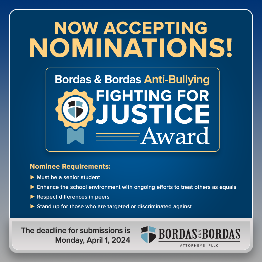An image of a flyer about the Fighting for Justice Award.