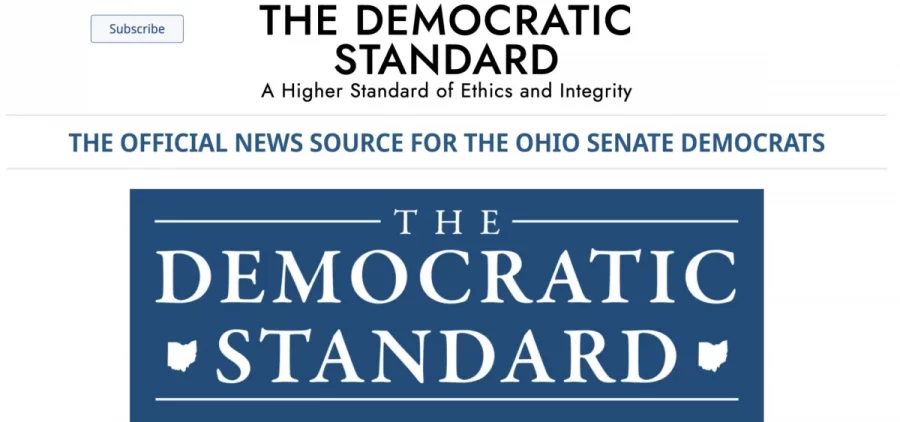 A screenshot of the Ohio Democrats news site
