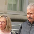 Sam Randazzo leaves federal court in Cincinnati accompanied by his wife and his lawyer Roger Sugarman.