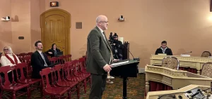Rep. Gary Click (R-Vickery) testified to an Ohio House Committee about his bill to provide educational savings accounts to children in non-chartered schools