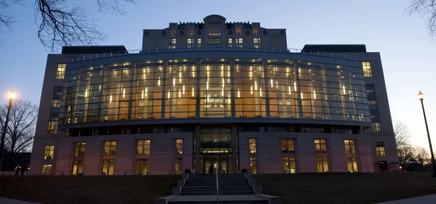 The Ohio State University's William Oxley Thompson Memorial Library from the outside