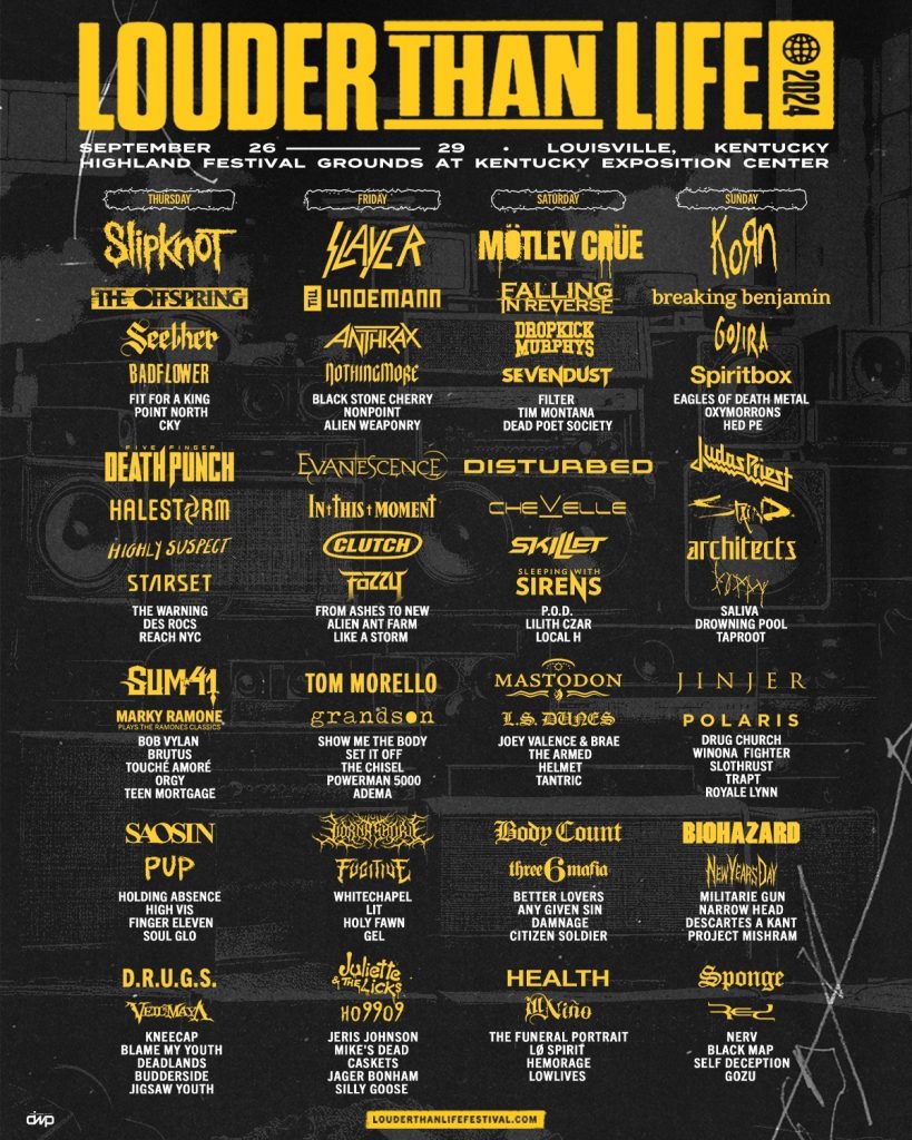 Louder Than Life line up for 2024. 