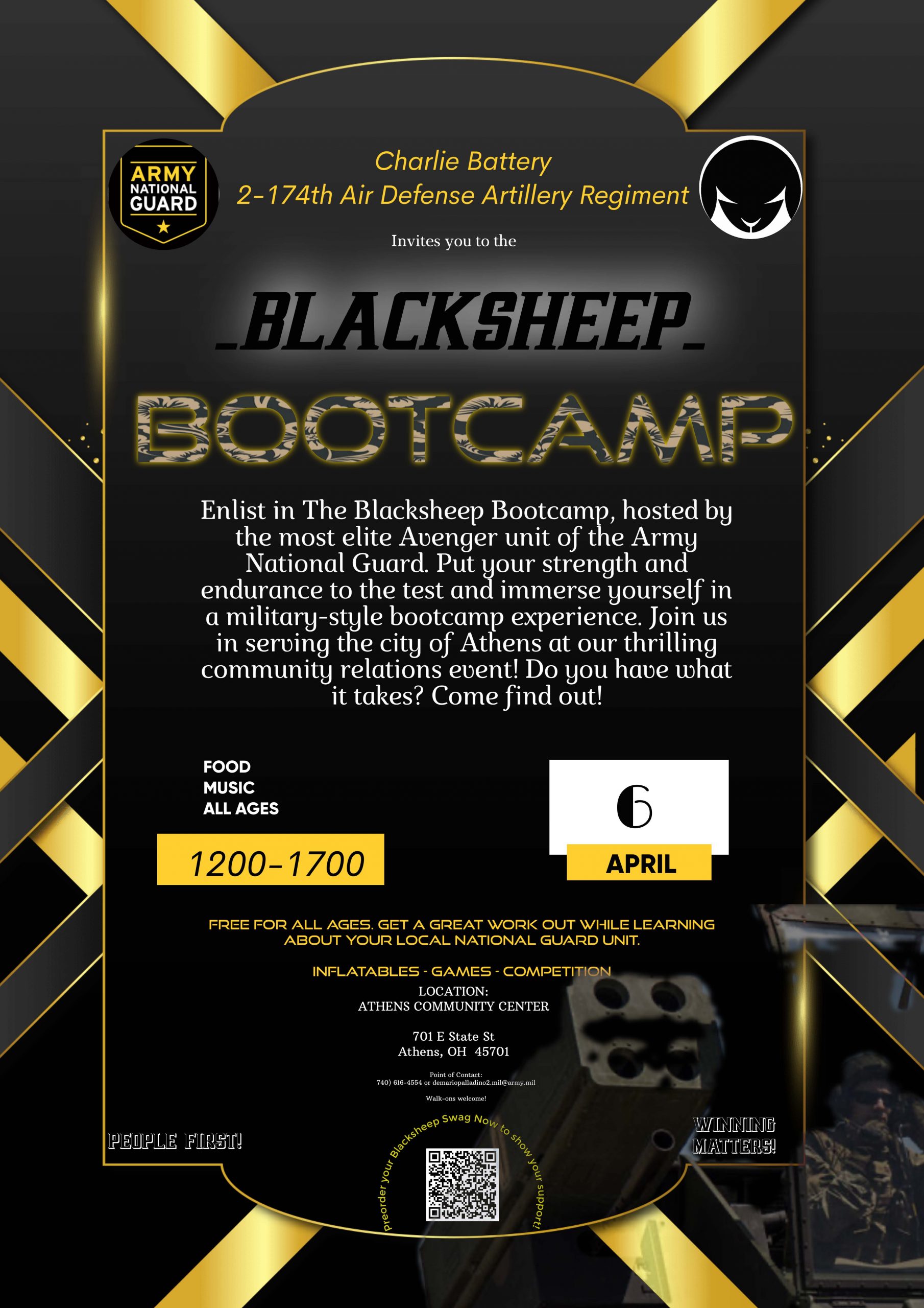 A flyer for Blacksheep Bootcamp