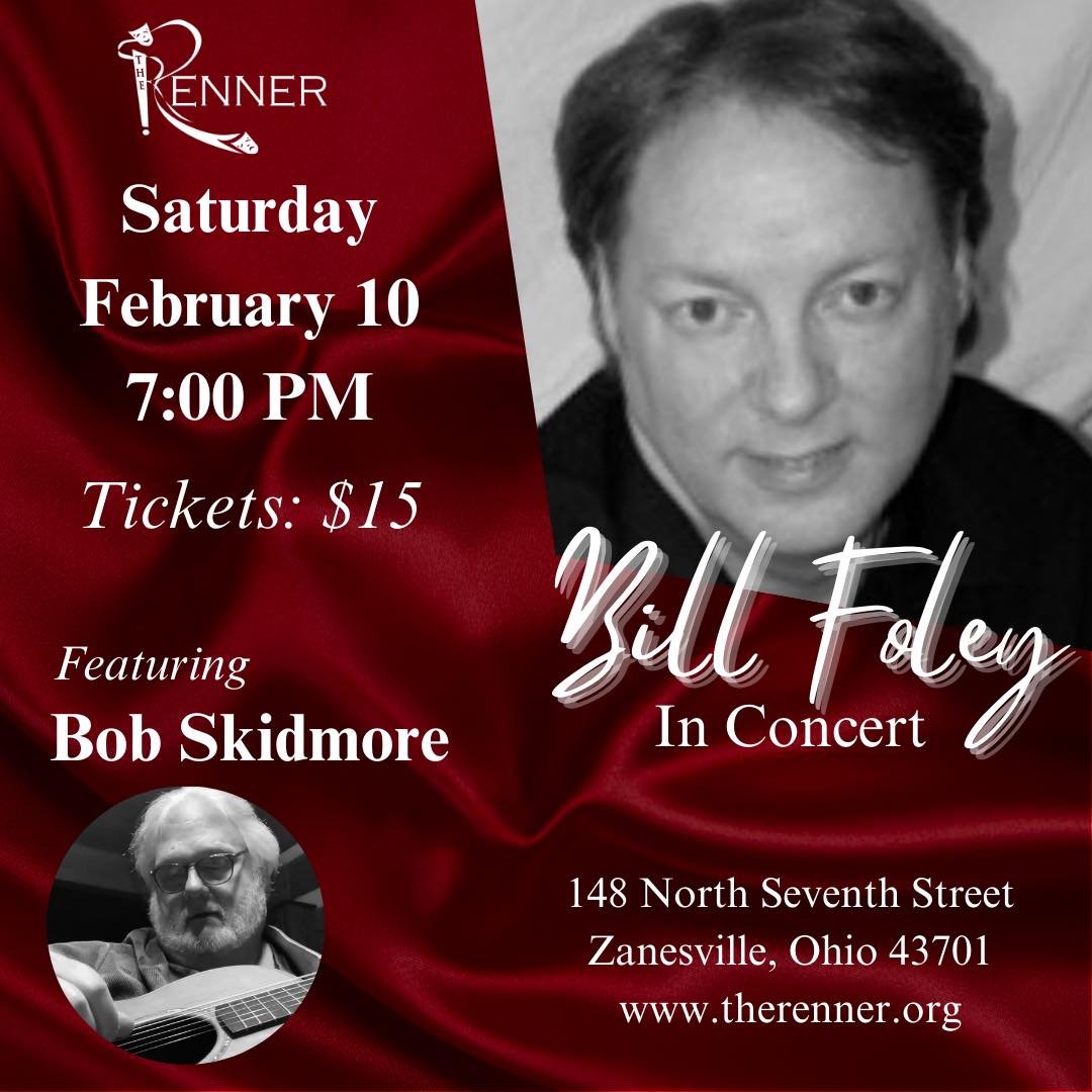 An image of a flyer promoting the Bill Foley concert.