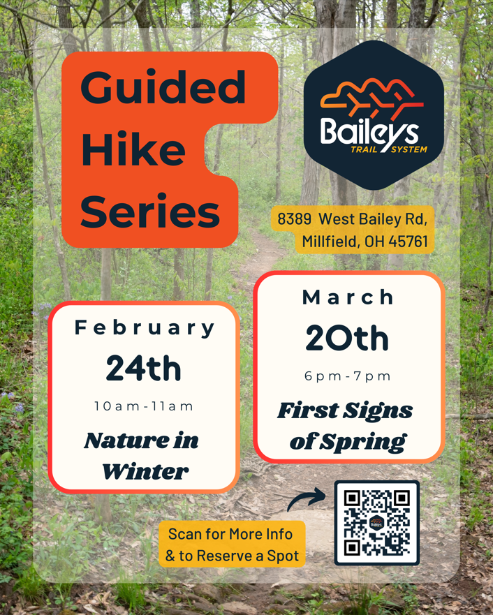 A flyer for a guided hike series.