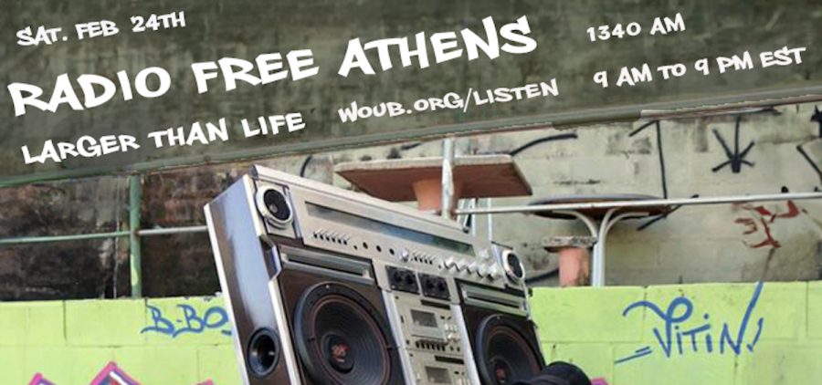 An image with the schedule for Radio Free Athens February 24, 2024.