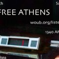 A graphic with a schedule for Radio Free Athens February 10, 2024.