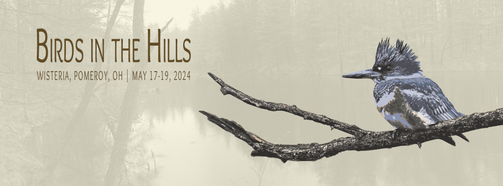 A logo for the BIrds in the Hills event.