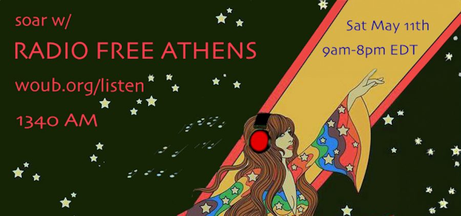 An image with information about the May 11, 2024 Radio Free Athens DJs.