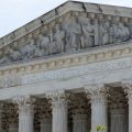 The front of the United States Supreme Court building