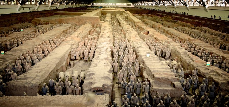 massive Terracotta Army on display