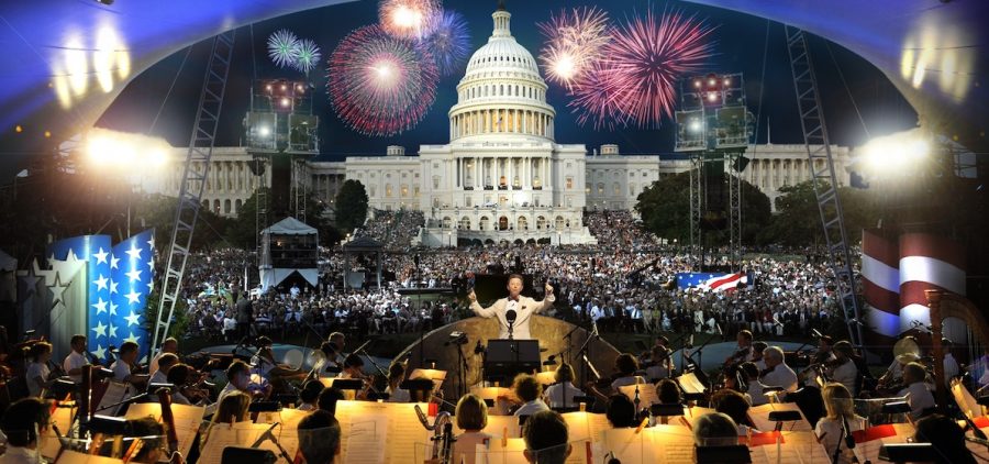 A CAPITOL FOURTH orchestra with Jack Everly. Credit: Capital Concerts