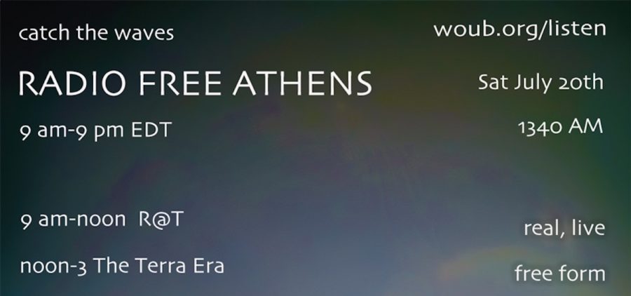 A graphic with the information about the DJs scheduled to have sets on Radio Free Athens Saturday, July 20, 2024.