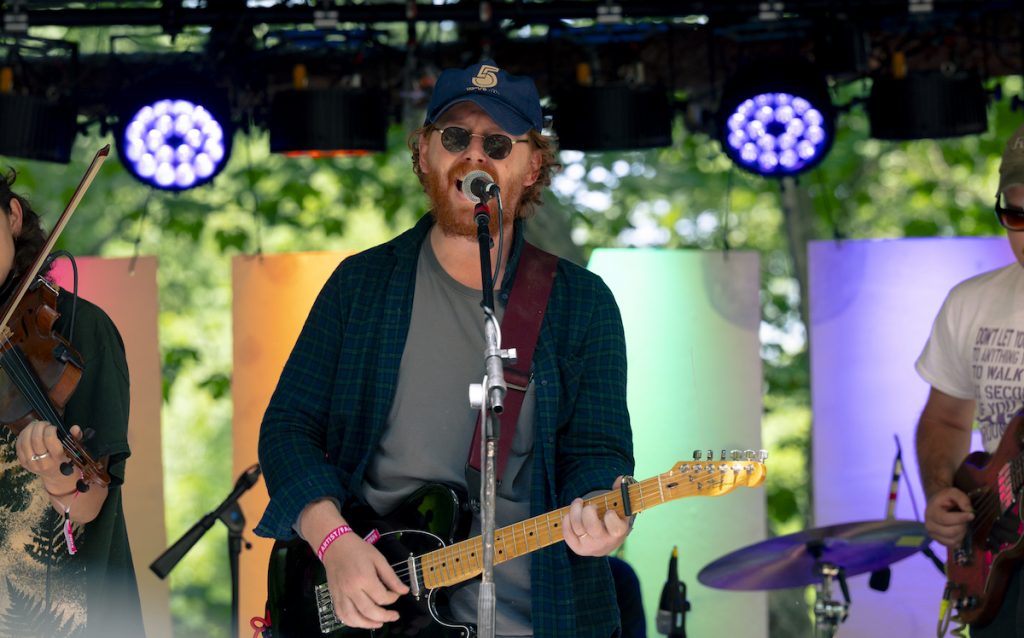 Fust performs on the Creekside Stage at the 2024 Nelsonville Music Festival.