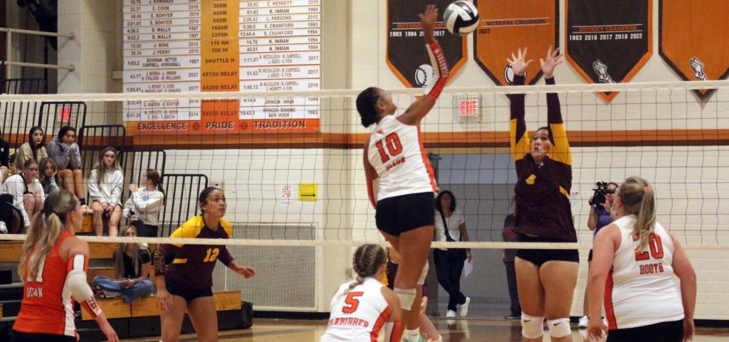 Buckeye Gianna Dixon goes up for a kill