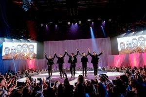 New Kids on the Block performing at the iHeart Radio Theater in Los Angeles. May 2024.