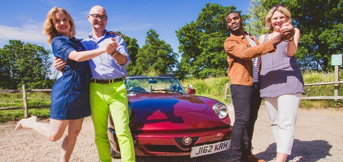 Ore Oduba and Joanne Clifton on CELEBRITY ANTIQUES ROAD TRIP