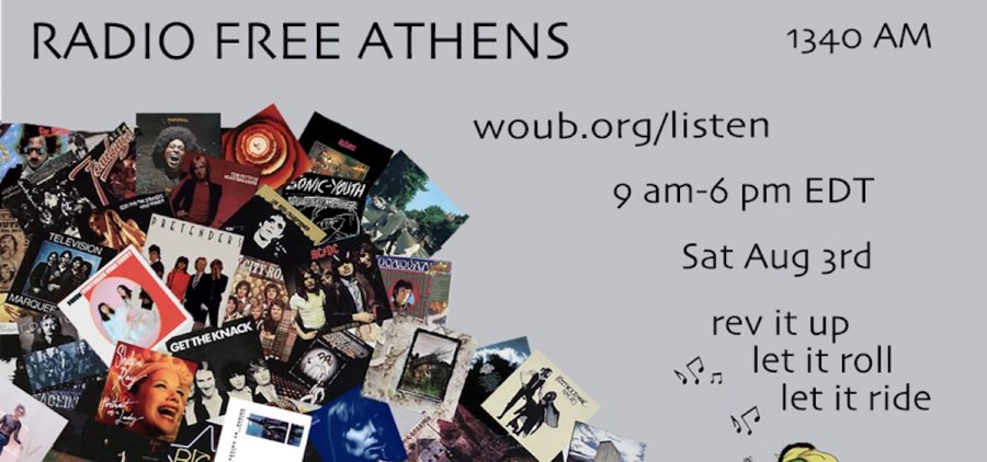 An image with the lineup for Radio Free Athens August 3, 2024.