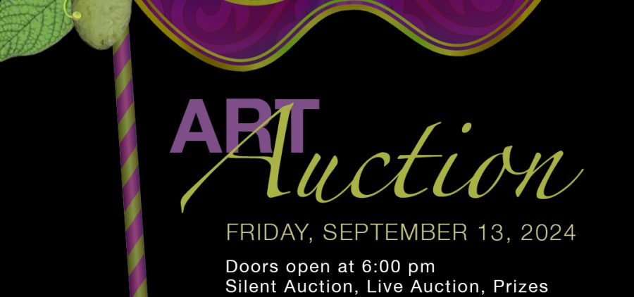 A flyer for the Dairy Barn Art Auction event.