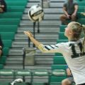 Bulldog Libero Alexa Reed serves up an ace