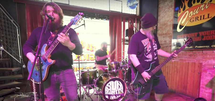 The heavy metal band Sun Dweller performs at the Court Grill.