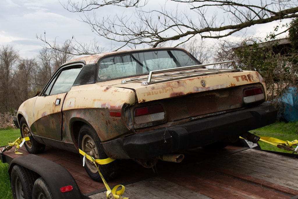 The car Chris Schermacher bought is mostly intact but needs a lot of restoration work. 