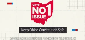 A still from the "no on Issue 1" ad from Ohio Works