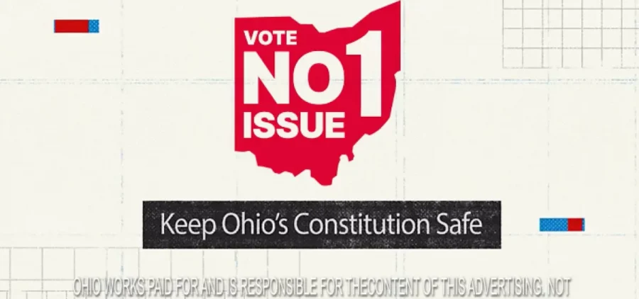 A still from the "no on Issue 1" ad from Ohio Works