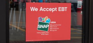 SNAP and EBT Accepted here sign.