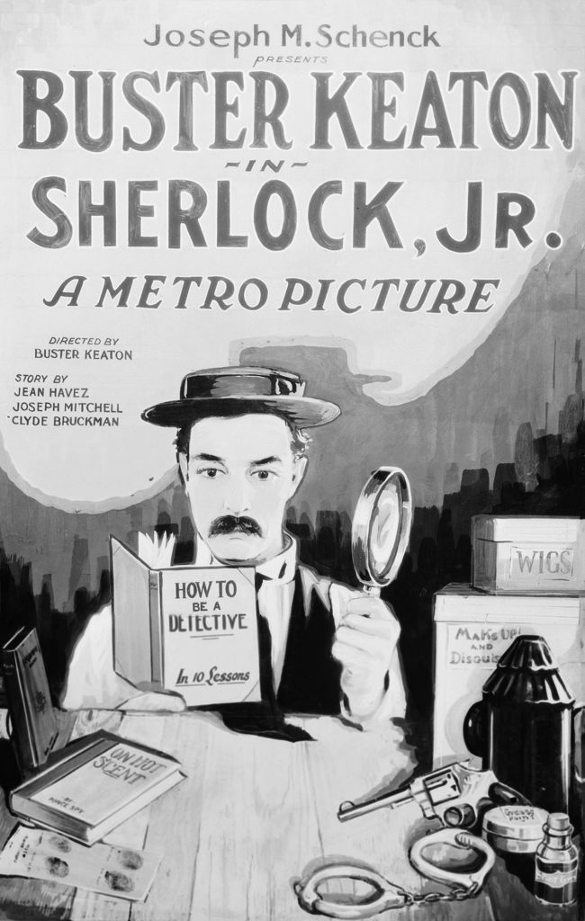 A poster for the screening of "Sherlock Jr."