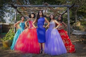 Five Quinceanera Protest participants. Photo byAlejandro-Alanis.