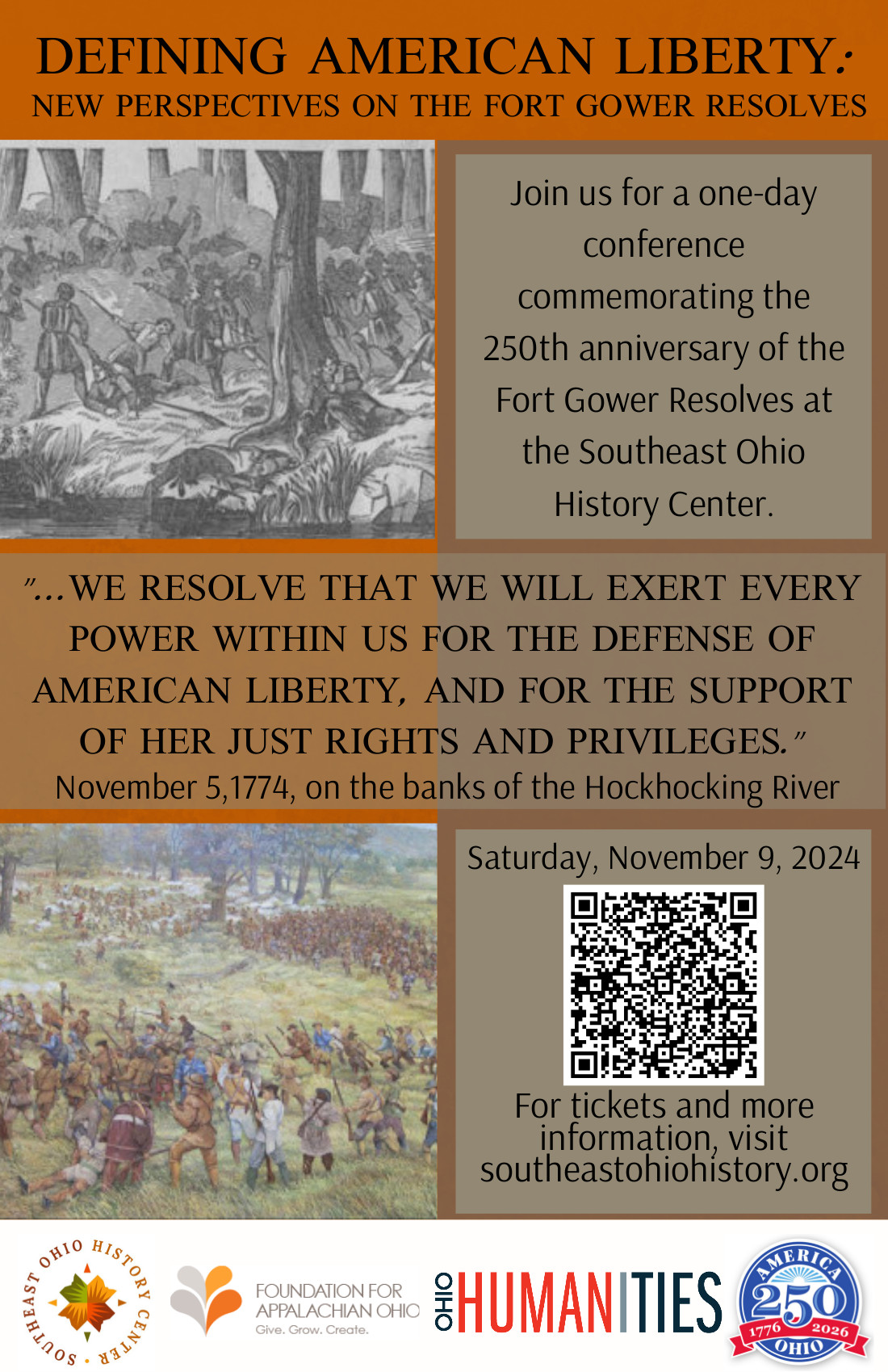 An image of the poster for an upcoming event at the Southeast Ohio History Center.