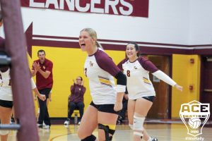 Lancer Markala Goeglein celebrates a point