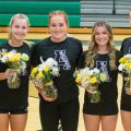 Bulldog seniors Maeve Schwarzel, Alexa Reed, Rylee Toadvine, Kate Legar, and Caitlyn Hayes