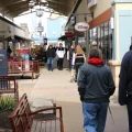 Shoppers at a mall near Cincinnati in February 2020