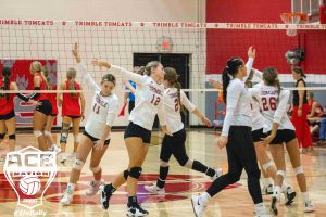 Tomcats celebrate an ace