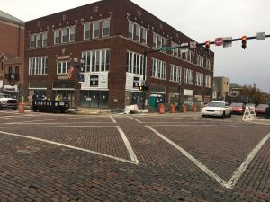 The intersection of Court and Union streets in uptown Athens.