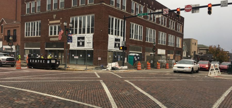 The intersection of Court and Union streets in uptown Athens.