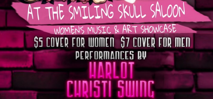 A flyer for Royal Butcher Music Presents: Girls Night Out at the Smiling Skull Saloon.