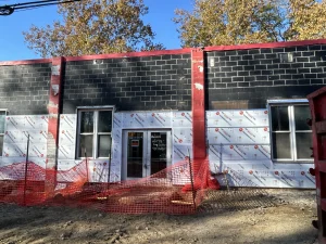 The new Day Center and Severe Weather Shelter while under construction in October 2024.