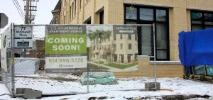 An appartment building under renovation.