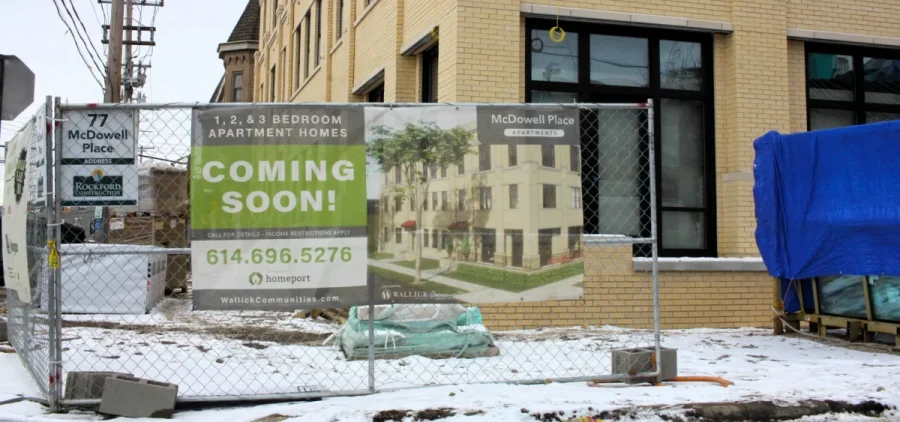 An appartment building under renovation.