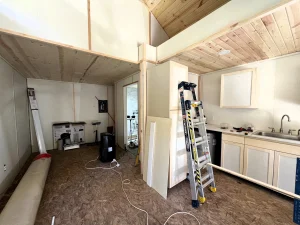  The inside of an almost finished tiny home in Tuscarawas County