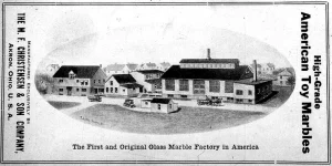 An advertisement for the Akron Marble Company