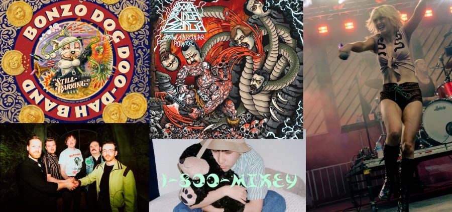 A collage of album cover images.