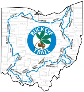 A map of Ohio shows the Buckeye Trail's path